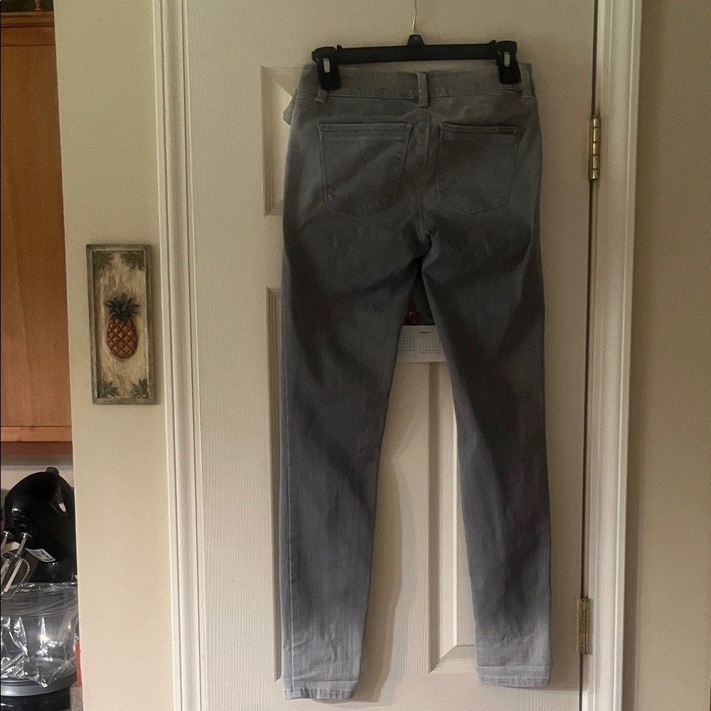 Chic Light Gray Denim Pants